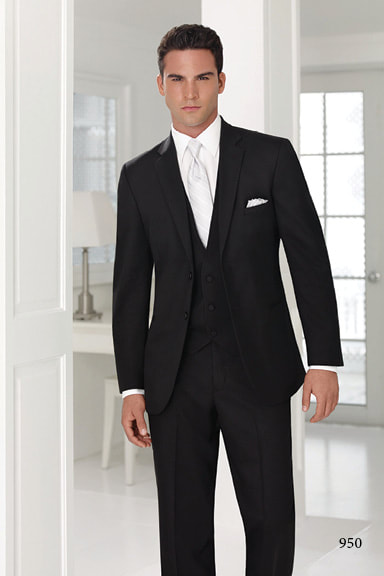 Style 950 Black 2 Button Suit